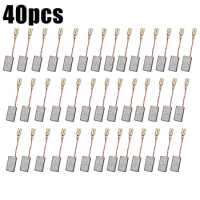 40Pcs Carbon Brushes Electric Motor Graphite Brush For Bosch Drill Screwdriver Saw Angle Grind Replacement 6mm*8mm*14mm