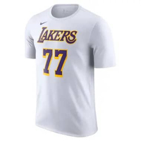 NIKE Men Basketball Luka Doncic Los Angeles Lakers Tee T-shirt Basket Pria [DR6380-105] A/2XL WHITE/