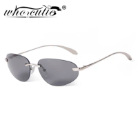 New Fashion Cat Eye Rimless Sunglasses Men Women Brand Design Metal Silver Mirror Cut Lens Shades Sun Glasses Eyewear Male UV400