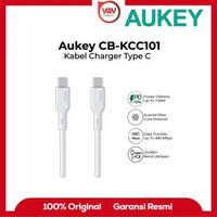 AUKEY CB-KCC101 Kabel Charger Type-C Braided Nylon USB-C to USB-C Cable White