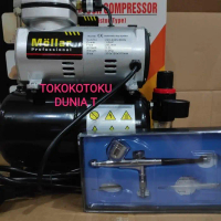 Alat Teknik Paket Kompresor Mini Compressor Set Mollar 3 Liter With Pen Air Brush Viral