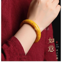 開光 原礦雄黃硃砂手鐲 細圓條鐲子 叮噹鐲 女款手鐲 高含量雄黃手鍊 手環 辟邪手鍊 雄黃手珠 閨蜜手鍊 辟邪招財