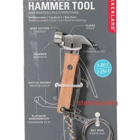 Kikkerland Mini Wooden Hammer Tool 7in1 Palu Alat Multifungsi USA