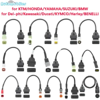 OBD2 Connector For KTM Motorcycle Motobike 6Pin For HONDA/YAMAHA/SUZUKI/Kawasaki/Harley For OBD 2 Auto Tools Moto ExtensionCable