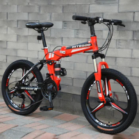 Tianjin height adjustable 21 speed full suspension mountain bike 20 inch wheels hummer folding bike for young people