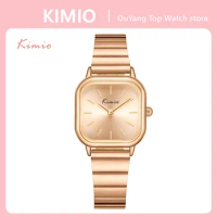 KIMIO New Women Watch Quartz Waterproof Stainless Steel Small Dial Casual Bracelet Wrist Watches Ladies Clock Gifts Dropshipping