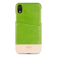 【Alto】iPhone XR 6.1吋皮革保護殼 Metro - 萊姆綠/本色(iPhone 保護殼)
