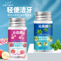 Probiotic Solid Toothpaste Tablets Peach/Mint Flavors Teeth Whitening Charcoal Remove Smoke Stains Bad Breath Fresh Mouthwash 치약