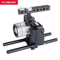 YeLangGu Camera Cage for Sony A6000 A6300 A6500 A6400 DSLR Camera Aluminum Alloy Camera Cage Vlog Metal Case Cold Shoe Mount