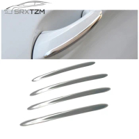 Accessories For BMW 5 Series F10 F11 2010-2015 Door Handle Metal Chrome Trim Cover Sticker Strip Car Styling 4pcs