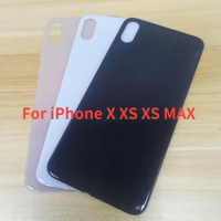 New Big Hole Back Glass Battery Cover For iPhone XS X XS MAX Rear Door Housing Case Back Glass Cover