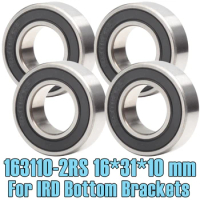 163110-2RS Ball Bearing ( 4 PCS ) 16*31*10 mm Chrome Steel Double Sealed 163110RS Bicycle Bearings for IRD Bottom Brackets