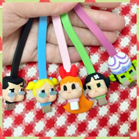 Genuine Crybaby X Powerpuff Girls Data Cable Blind Box Action Figures Peripheral Mysterious Box Surprise Cute Cartoon Decorate
