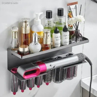 Storage Holder for Dyson Airwrap Curling Iron Accessories Wall Mounted Bracket Bathroom Dyson Holder Stand Rack