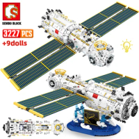 SEMBO BLOCK City International Space Station Building Blocks Aircraft Bricks Explore Educational Toys For Children Gifts