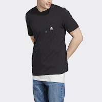 Adidas ESS+ Tee H [HR8623] 男 短袖 上衣 T恤 亞洲版 經典 休閒 基本款 簡約 棉質 黑