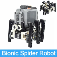 MOC Technical Building Block Power Function Bionic Spider High-Tech Robot Figures Walking Learning Bricks DIY Toys Boy Kid Leduo