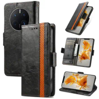 Solid Color Leather Card Wallet Phone Case For Huawei Nova Y90 Y70 Y60 10 Pro 9SE 8i 7SE 6 5i 4 3 Magnetic Flip Protector Cover