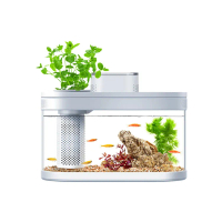 DESGEO智慧生態魚缸 台灣公司貨 同小米有品-畫法幾何兩棲生態懶人魚缸Pro版