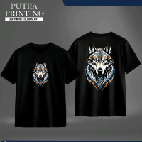 Kaos Distro Pria wanita Premium tshirt gambar serigala kaos distro