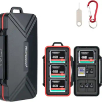 36 Slots Memory Cards SD Card Storage Waterproof Memory Card Case for 12 SD + 18 Micro SD/TF Cards + 6CF Compact Flash Cards
