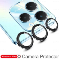 Aluminum Alloy Camera Ring For Infinix Hot 40 Pro 4G 40pro Case Hot40 40i Hot40pro Metal Tempered Glass Lens Protective Cover