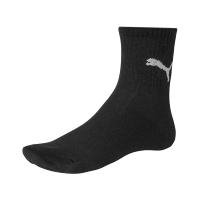 【PUMA】襪子 Regular Crew Sock 男女款 黑 長襪 中筒襪 基本款 台灣製(907127-01)