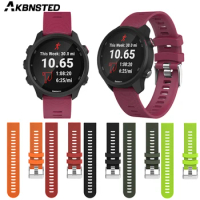 AKBNSTED For Garmin Forerunner 245 Smart Watch Replacement Silicone Watch Strap For Garmin Forerunner 245M Wristband Accessories