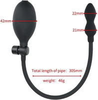 〖KAFEXEUGLX〗Inflatable  Plug  for Women Men Silicone Double  Balls Butt Plug Expand Trainer  Dilator
