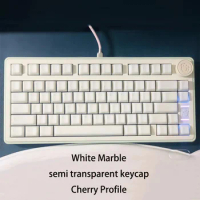 113 Key white keycaps Front Key cap Ice Translucent Cherry Profile Key cap for OEM MX 61 68 104 Mechanical Keyboard 포인트 키캡 mx 키캡