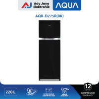 AQUA Elektronik Kulkas 2 Pintu Inverter AQR - D275R (BK) Detachable Cosmetic Box (Invoice Nota) Lema