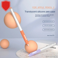 เคสป้องกันสไตลัส, ใช้ได้กับ Apple Pencil 1/2 รุ่น, วัสดุซิลิโคน, การออกแบบเจลลี่, ปลอกปากกา 2 รุ่น