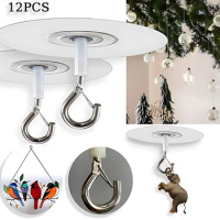 1-12PCS Non-marking Ceiling Hooks Small Lanterns Balloons Ceiling Fans Strong Sticky Hooks Waterproof Hanging Ceiling Hooks