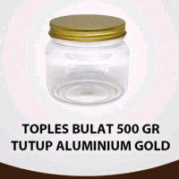 TOPLES TABUNG BULAT UKURAN 500 ML Tutup aluminium gold