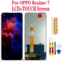 Original For OPPO Realme 7 RMX2155 LCD Display Screen Touch Digitizer Assembly For Realme 7 With Frame Replace