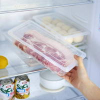 透明長方形保鮮盒魚盒塑料密封罐冰箱食品收納盒冷凍藏密封保鮮盒 交換禮物