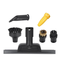 Top Deals Replacement Round Brush Mirror Brush Head Nozzle For Karcher Clean Machine SC1 SC2 SC3 SC4 SC7 CTK10 CTK20 Accessories