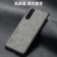 Oppo Find X2 Pro CPH2025 Case PU Leather Surface Hard PC Back Cover Matte Shockproof Phone Case for Oppo Find X2 Pro CPH2025