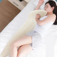 Thai Natural Latex S-shaped Latex Humanoid Security Pillow Comfortable Velvet Large Pregnant Women Pillow Better Sleeping
