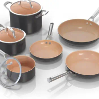 Non-stick Cookware for Kitchen Pots Offers Free Shipping Thick Bottom Pots Sets for Cooking Cast Iron Frying Pan Utensils Set