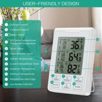 Thermometer Forecast Outdoor Indoor Digital New Alarm Fridge Wireless Hot Home Weather 2020 Freezer