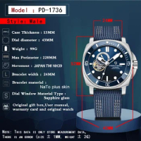 PAGANI DESIGN New Men's Mechanical Watches NH39A Tourbillon Skeleton Automatic Diver's Sports Men's Wristwatch Reloj Hombre
