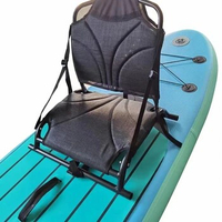 Kayak Cushion Chair Seat, Aluminium Backrest Fish Board Surfboard Seat, Foldable Chair with Back Support