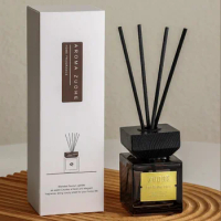 100ml Fresh Air Fireless Reed Diffuser with Sticks, Scent Diffuser for Home, Bedroom, Office, Hotel, Glass Oil Aroma Diffuser