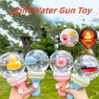 Kids Summer Water Guns Toy With Light Game Hippo Pig Bath Toys For Boys Girls Outdoor Beach Pool Toys Gift