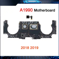 Original Test A1990 Motherboard 820-01041-A for MacBook Pro Retina 15" Logic Board i7 i9 16GB 32GB 2018 2019 Year with Touch ID