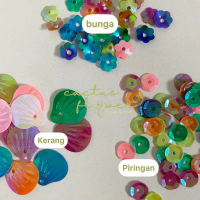 RAMBOCI Payet Bunga & Payet Kerang warna - warni