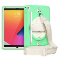 For Ipad 9.7 2017 2018 Pro 9.7 Ipad Air 2 Case Kids Safe Foam Shockproof Shoulder Hand Strap Stand Tablet Cover