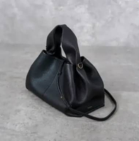 Tas POLENE NUMERO NEUF TEXTURED LEATHER BLACK SHOULDER BAG MEDIUM 100% ORIGINAL 31X16X12CM