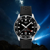 【TISSOT 天梭】Seastar 1000 海星 GMT 雙時區潛水錶-40mm(T1208521705100)